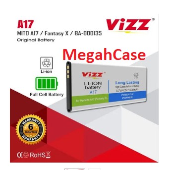 Baterai Vizz MITO FANTASY X A17 DOUBLE POWER VIZZ ORIGINAL
