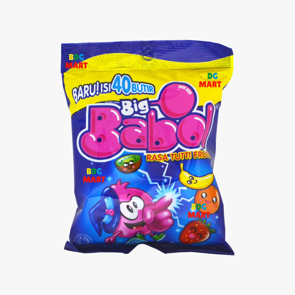 

PACK Permen Karet Big Babol Rasa Tutti Frutti Kenyal Dan Lembut Isi 40 Butir - 140gr