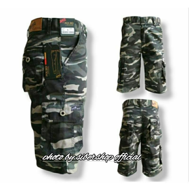 TERLARIS Celana Loreng Cargo Doreng Pendek Pria Kimpul Army TNI size 27-38