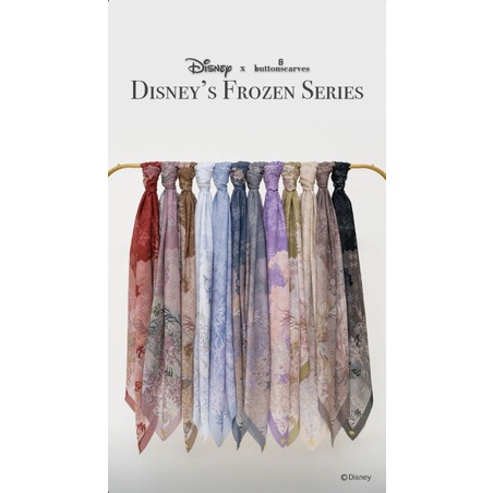 Buttonscarves x Disney Frozen Series Teaberry, Almond, Black