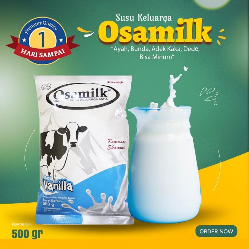 OSAMILK SUSU SAPI BUBUK PENGGEMUK BADAN ANAK DAN DEWASA 500gr
