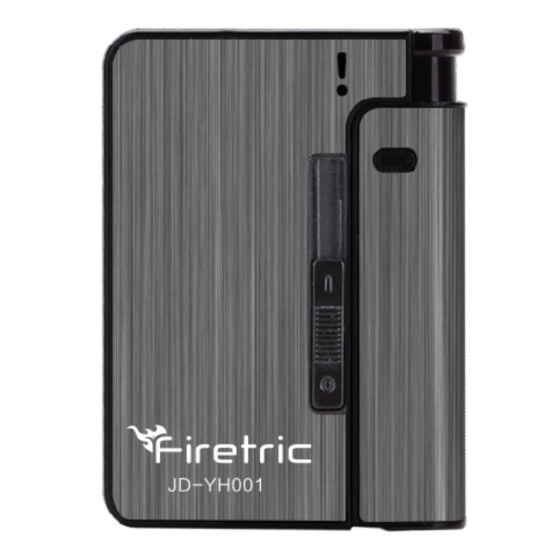 Firetric Kotak Rokok Fashion Bungkus Metal Case with Lighter Korek Api Slot