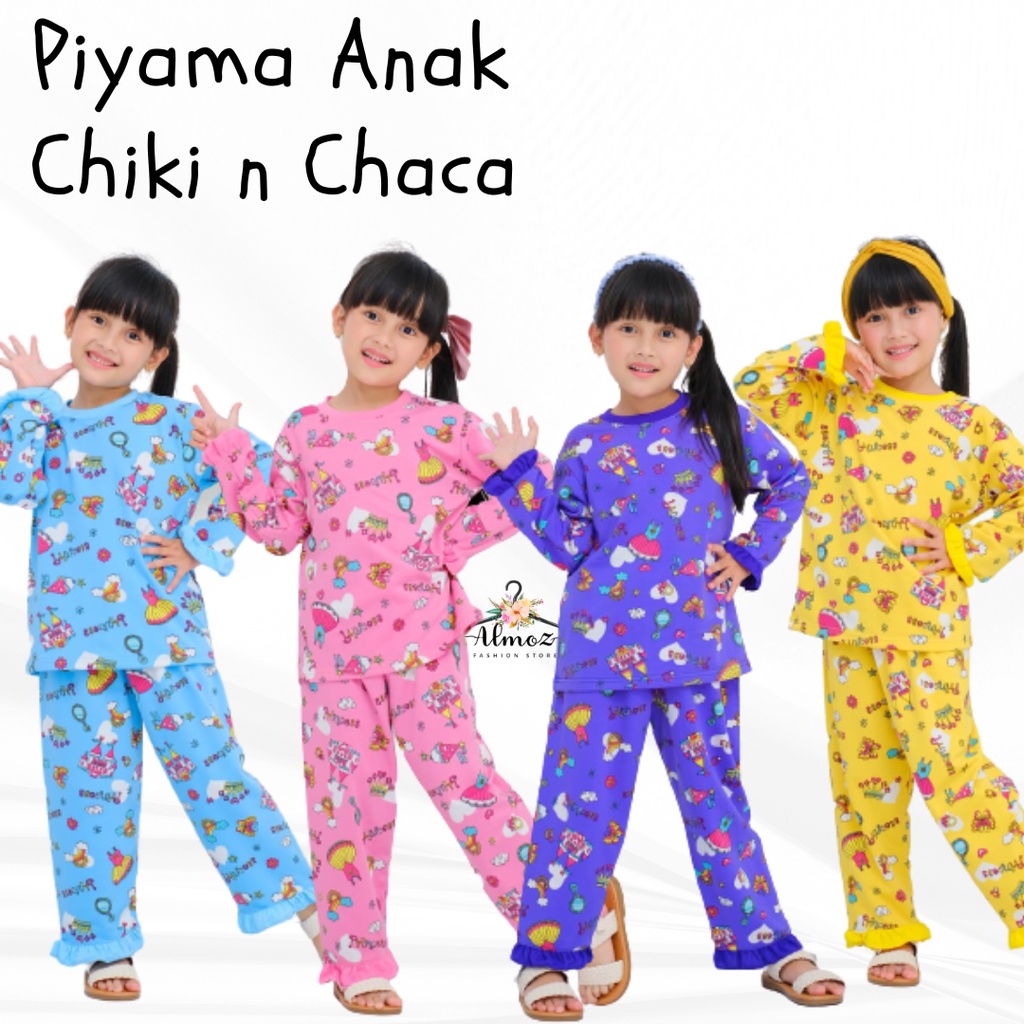 Baju tidur Piyama anak Chiki n chaca By raggakids