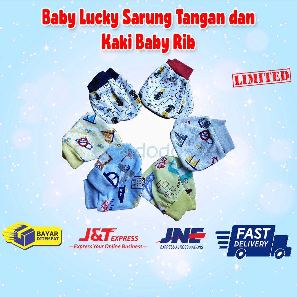 Baby Lucky Sarung Tangan dan Kaki Baby Rib