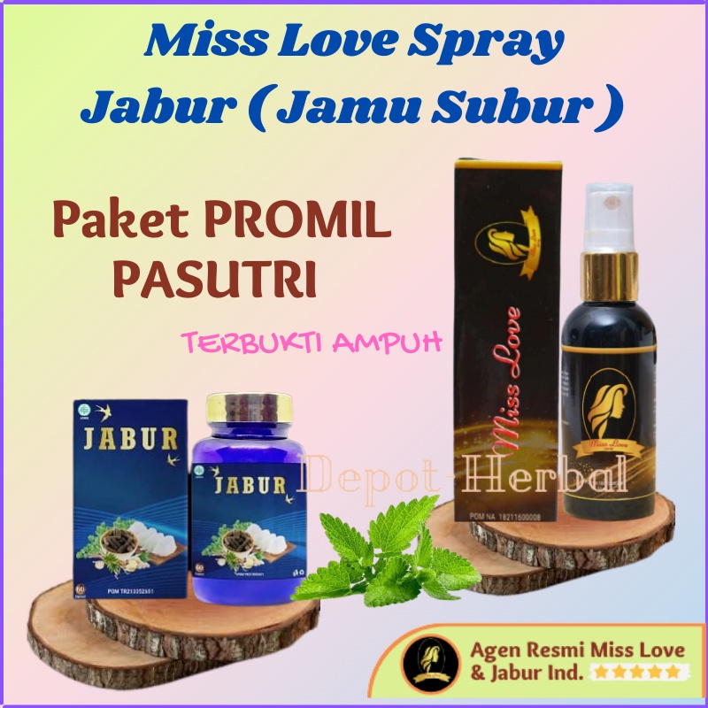 ( PROMO Paket Romantis ) MISS LOVE  + JABUR Jamu Subur Kesuburan untuk Pria Spray Pembersih Organ In
