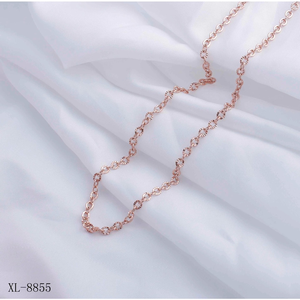 Kalung Titanium Rantai Polos Perhiasan Fashion 8855