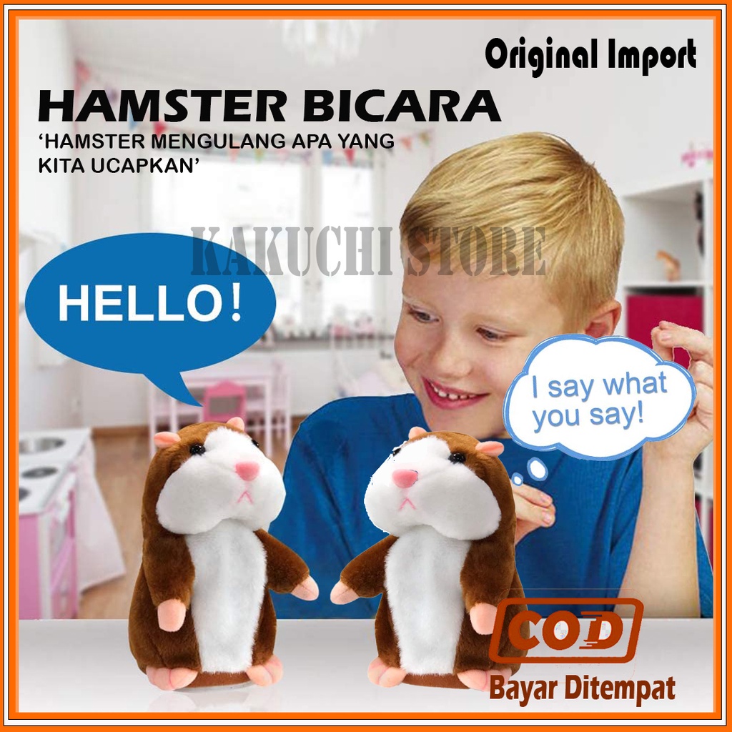 Boneka Hamster Bicara Talking Hamster Mainan Menirukan Suara Anak Bayi Laki Laki Perempuan Dan Buat 
