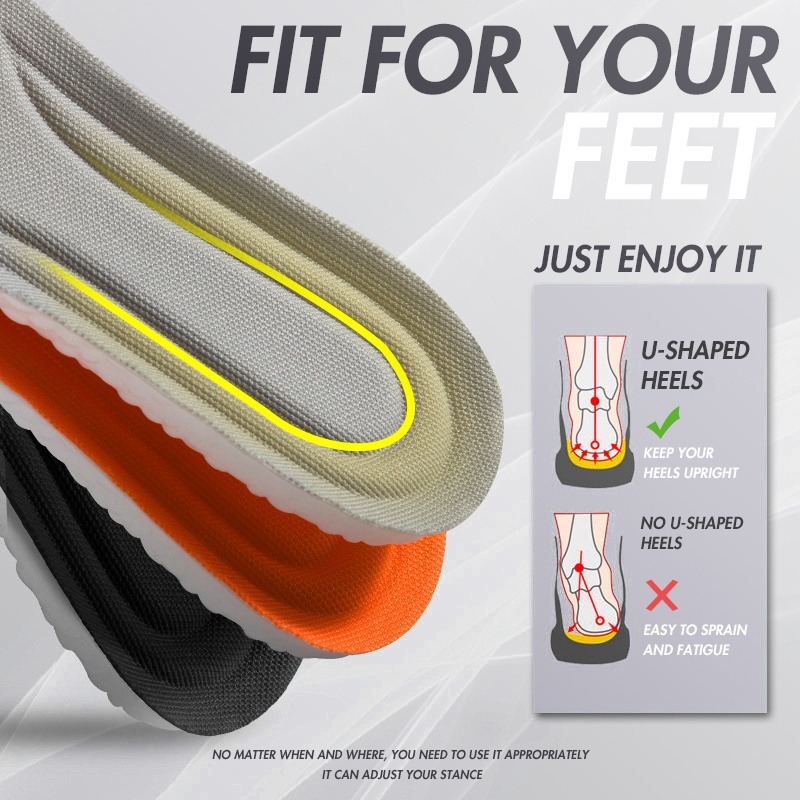 Sepatu kets penyerap goncangan pria dan wanita insole stretch running insole breathable