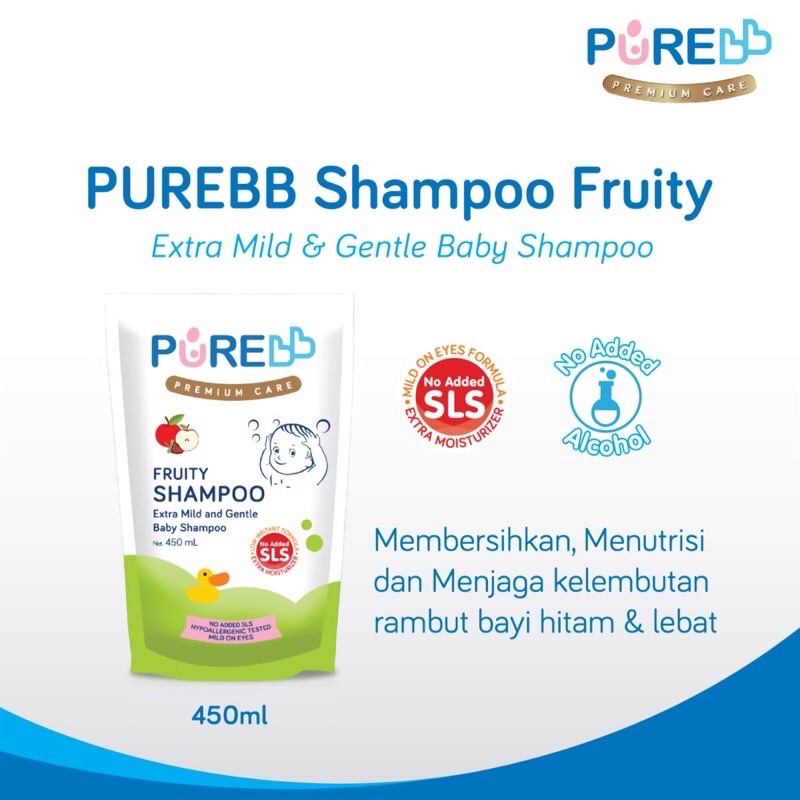 Pure BB Shampoo Fruity &amp; Freshy Refill 450ml