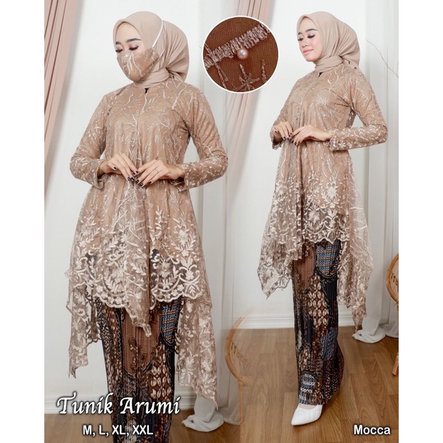 Kadai.baju / Kebaya tunik pesta amelia / Kebaya brukat busui friendly / Kebaya modern / Tunik couple pesta