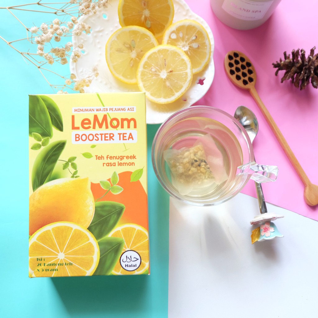 LEMOM BOOSTER TEA / PELANCAR ASI TERBUAT DARI FENUGREEK DAN HERBAL ALAMI