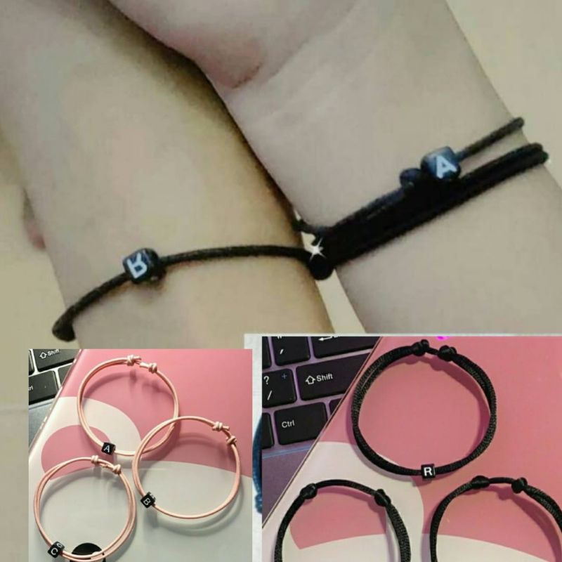 (A-Z) GELANG TALI INISIAL HURUF/COUPLE A-Z