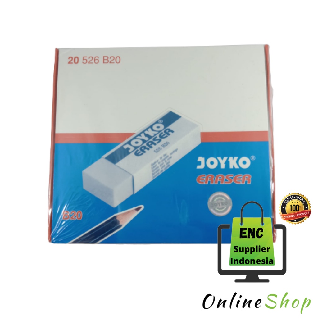 

JOYKO 5 buah stip penghapus joyko b20 eraser 526 B-20 putih b 20 per 5 pcs - enc.sup