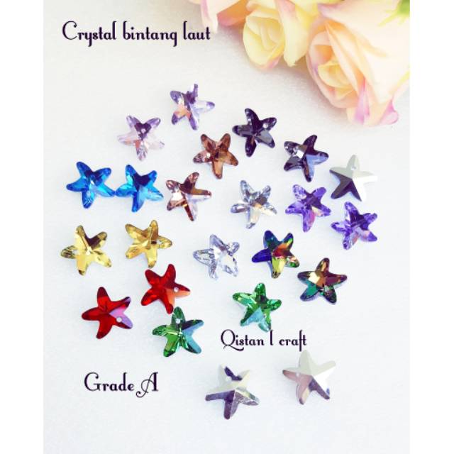 Crystal bintang laut 14mm mix 1lsn