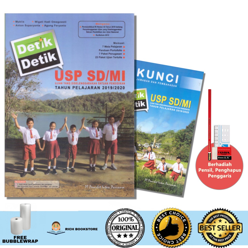 Ready Stock Detik Sd 2020 Detik Detik Usp Sd 2020 Free Bubblewrap Bonus Pensil Penghapus Penggaris Shopee Indonesia