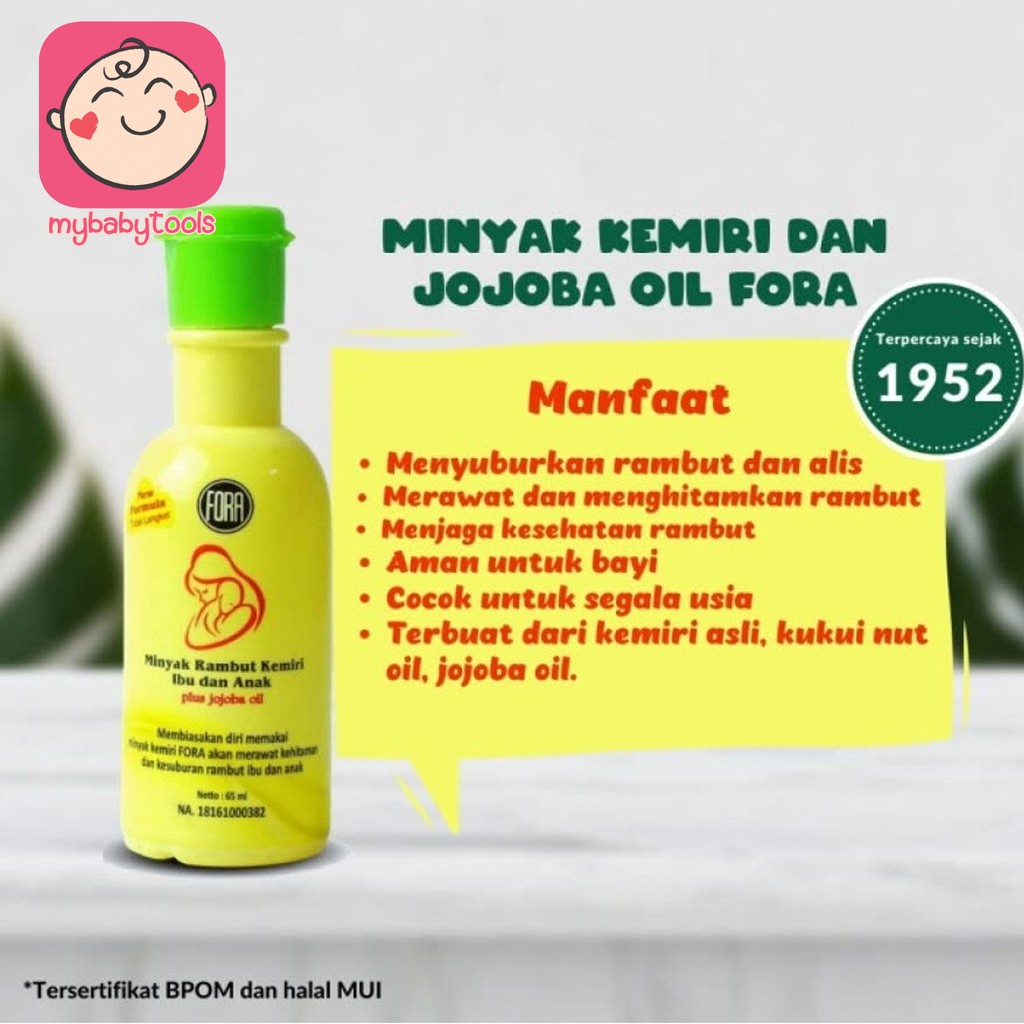 MINYAK KEMIRI 65ML BY FORA PENEBAL ALIS PENEBAL RAMBUT CANDLENUT OIL 100% KEMASAN BARU