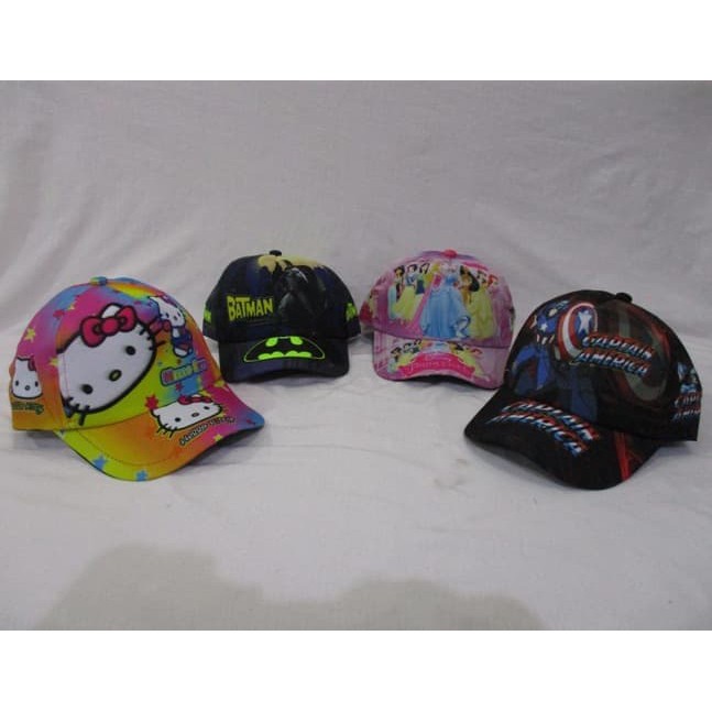 Topi Baseball Anak Karakter Full Print/Topi Olahraga/Topi Anak