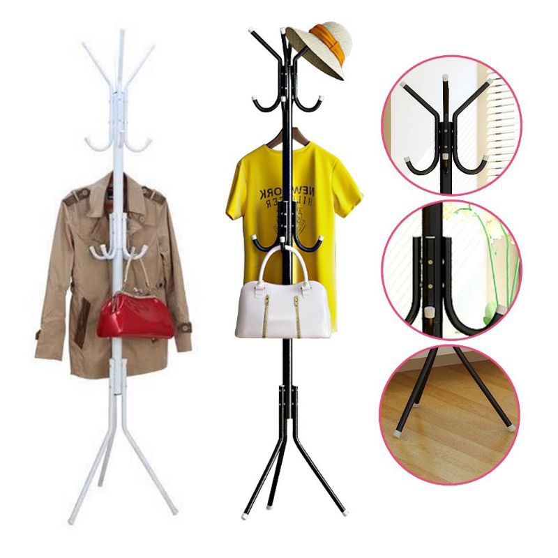 Stand Hanger Multifungsi Gantungan Besi Hanger Baju Tas Topi dan Jaket Serbaguna