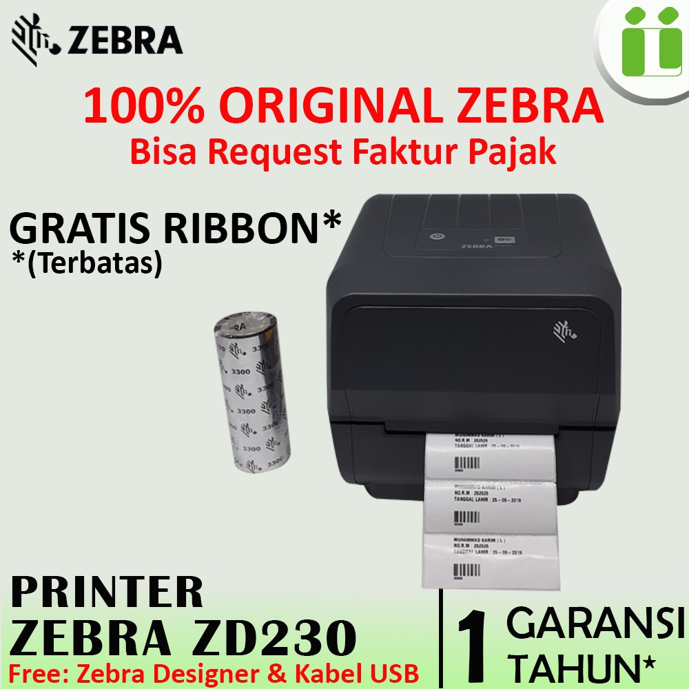 PROMO PRINTER BARCODE ZEBRA ZD230 / ZD-230 ORIGINAL | Shopee Indonesia