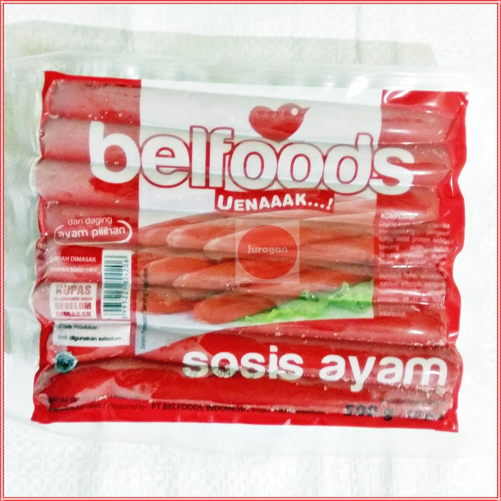 

BELFOODS SOSIS AYAM UENAK 500Gr SOSIS ISI 15PCS