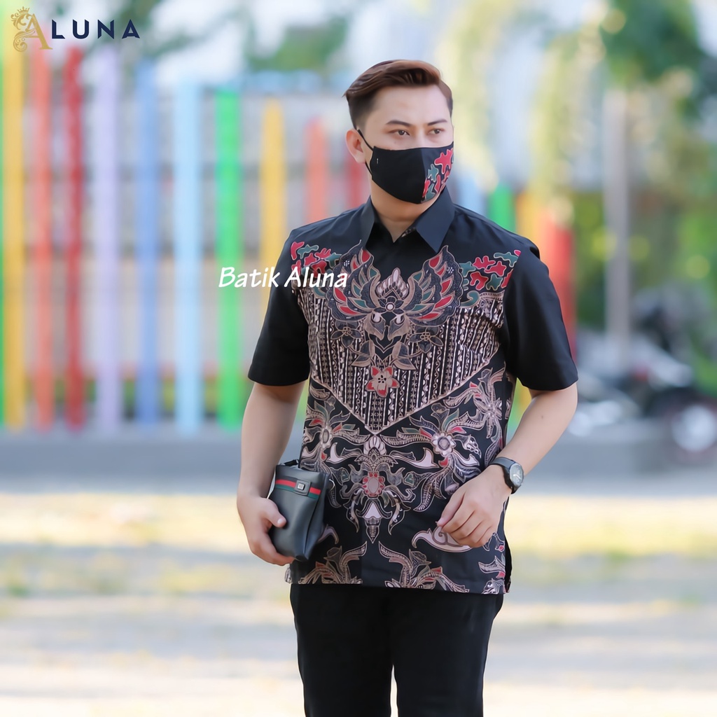 TERLARIS.!! BAJU BATIK PRIA LENGAN PENDEK KEMEJA BATIK PRIA KEREN MODERN BATIK COWOK KEKINIAN PD 008