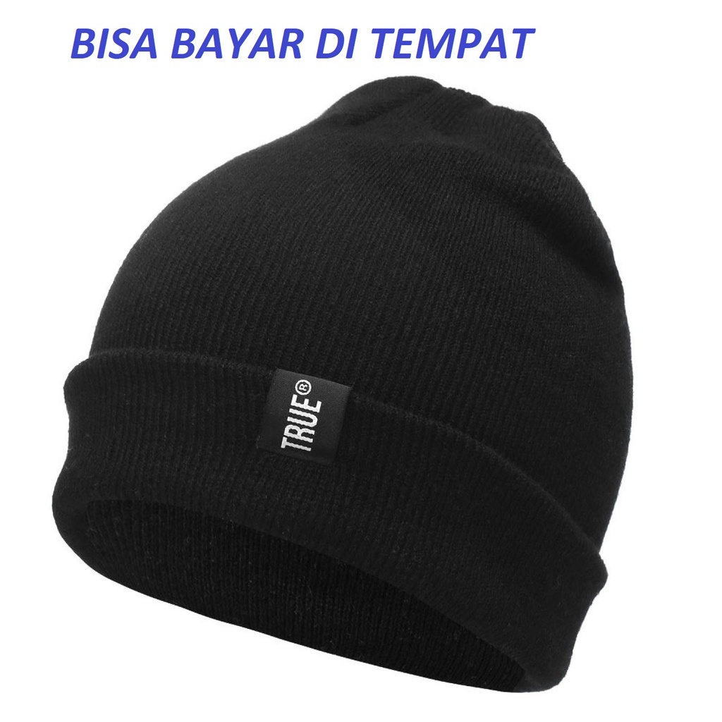 Kupluk Rajut True Fashion Casual Winter Outdoor Beanie Hat Casual True Dewasa Pria Wanita Unisex