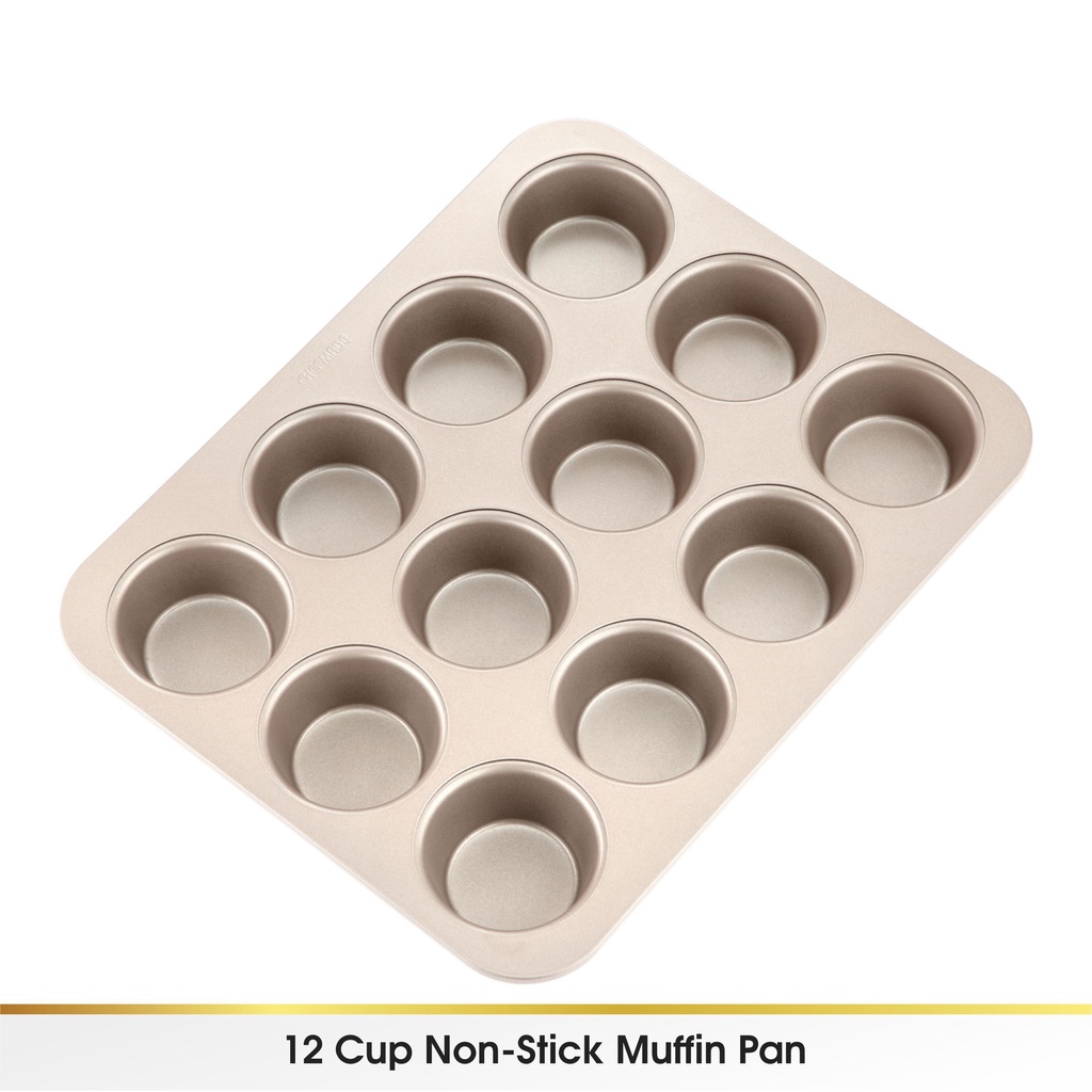 CHEFMADE Cetakan Loyang Kue Muffin Cupcake Mini Pan 12 Lubang Anti Lengket Non Stick