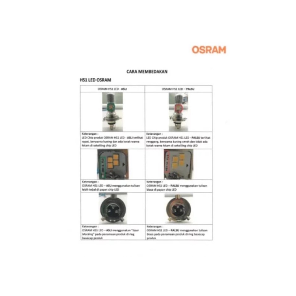 TERMURAH LAMPU LED OSRAM H4 HS1 VIXION MOTOR GEDE BYSON CBR SCOOPY H4 ORIGINAL