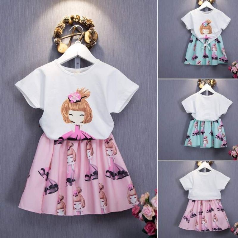 setelan rok import anak perempuan warna rok ungu