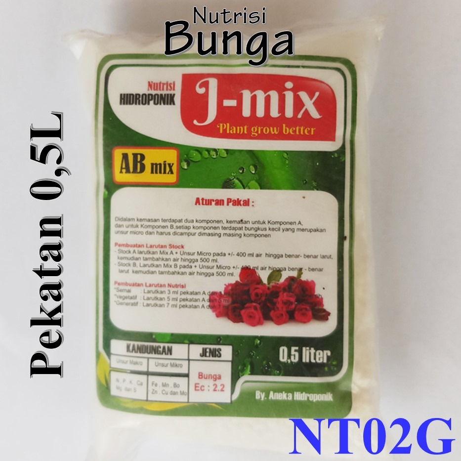 AB Mix Bunga Pekatan 500 ml / AB Mix Bunga / J-Mix / Nutrisi Pupuk Hidroponik / Kemasan Kecil