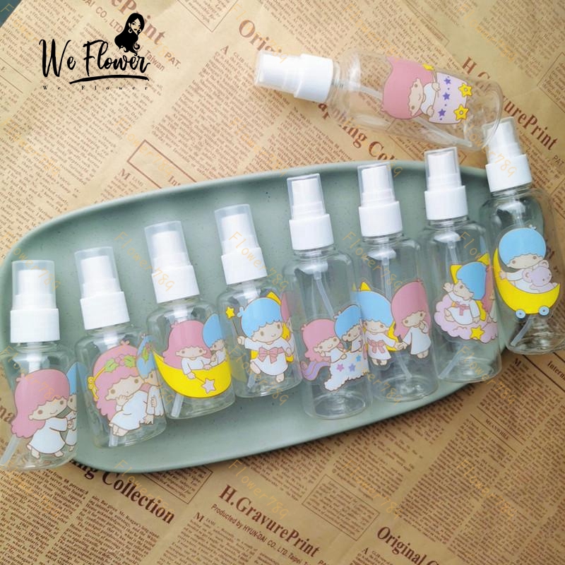 (We) Botol Kosong Model Semprot Bahan Plastik Desain Bintang Kapasitas 50/100ml Portabel Refillable Untuk Kosmetik