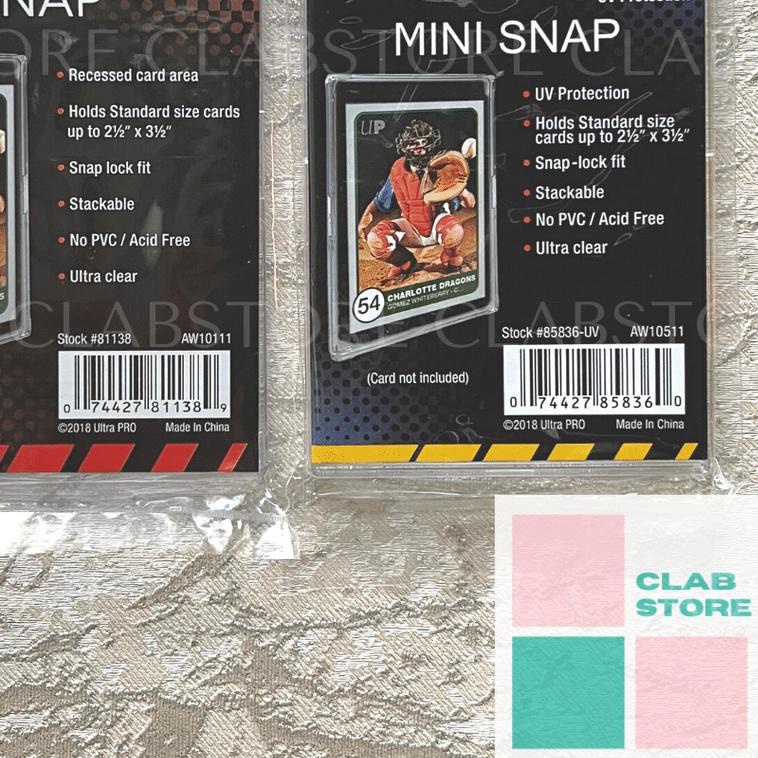 ™ Ultra Pro Snap Card Holder Mini 63.5x88.9mm Kotak Case Kartu TCG Sport kpop Pokemon MTG ●