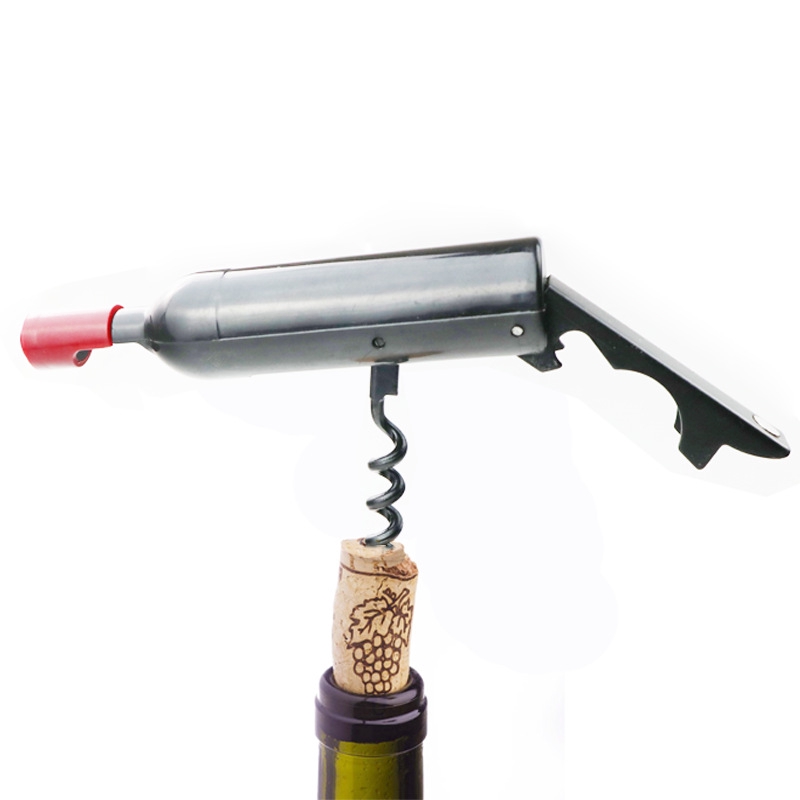 Alat Pembuka Botol Bir / Wine Portable Multifungsi Bahan Stainless Steel