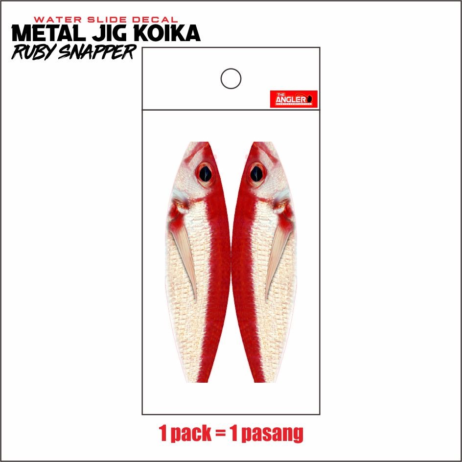 Koika Ruby Snapper Water Slide Decal Metal Jig 10g 20g 40g 60g 80g 100g 200g
