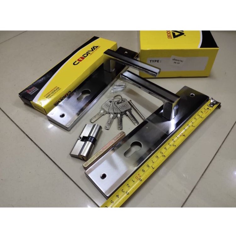 KUNCI PINTU BESAR+BODY SILVER TERDAPAT 3 TYPE/Kunci Pintu Handle Handel/PEGANGAN GAGANG PINTU BESAR