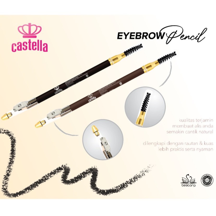 ✿ MADAME ✿ CASTELLA EYEBROW PENCIL - PENSIL ALIS SIKAT BPOM ORIGINAL