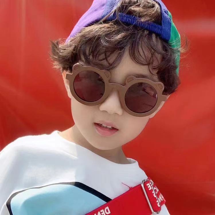 STT Kacamata Anak Beruang Fashion Telinga Beruang Kaca Mata Hitam High Quality Kids Sunglasses Kaca Mata Murah Import-4