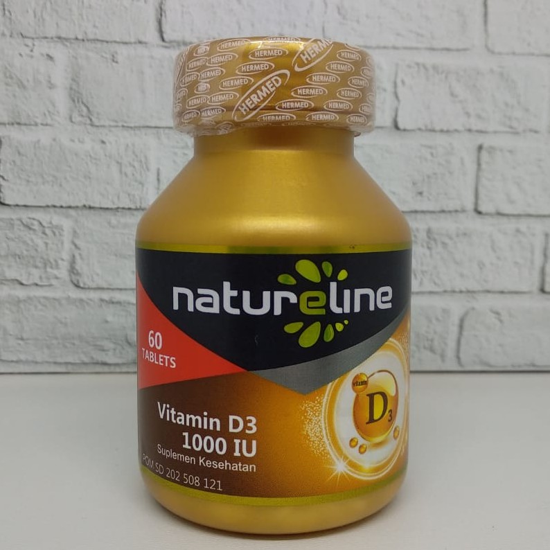 Jual NatureLine Vitamin D3 1000 IU Calcium Tulang Shopee Indonesia