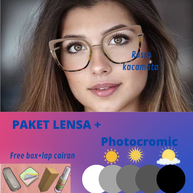 Kacamata photocromic kotak besar