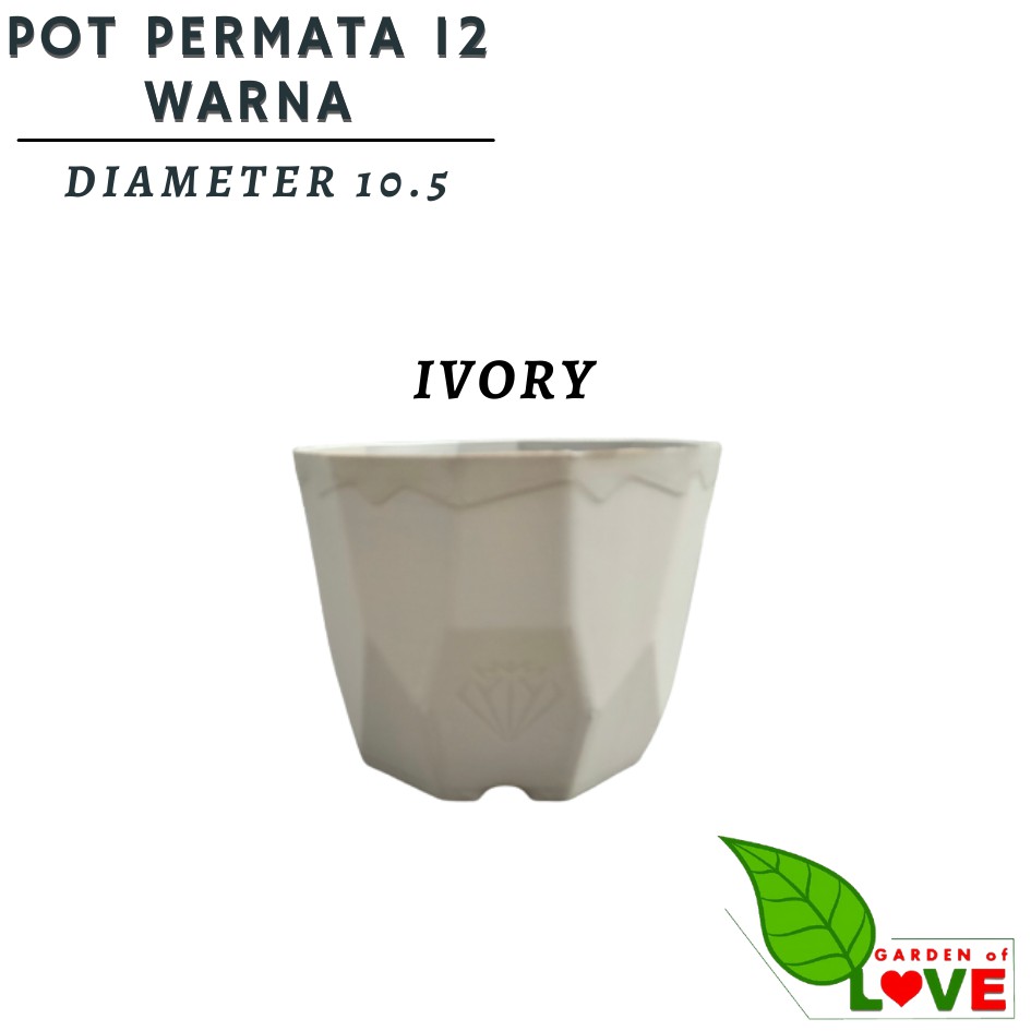 Rajaindobekasi Pot Permata 12 Da 10.5cm Putih Merah Biru Hijau Ivory Pot Kaktus Mini Murah Bkn Pot Tawon 10 12