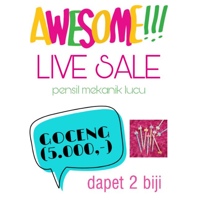 

KHUSUS LIVE SALE!! Pensil Mekanik Lucu