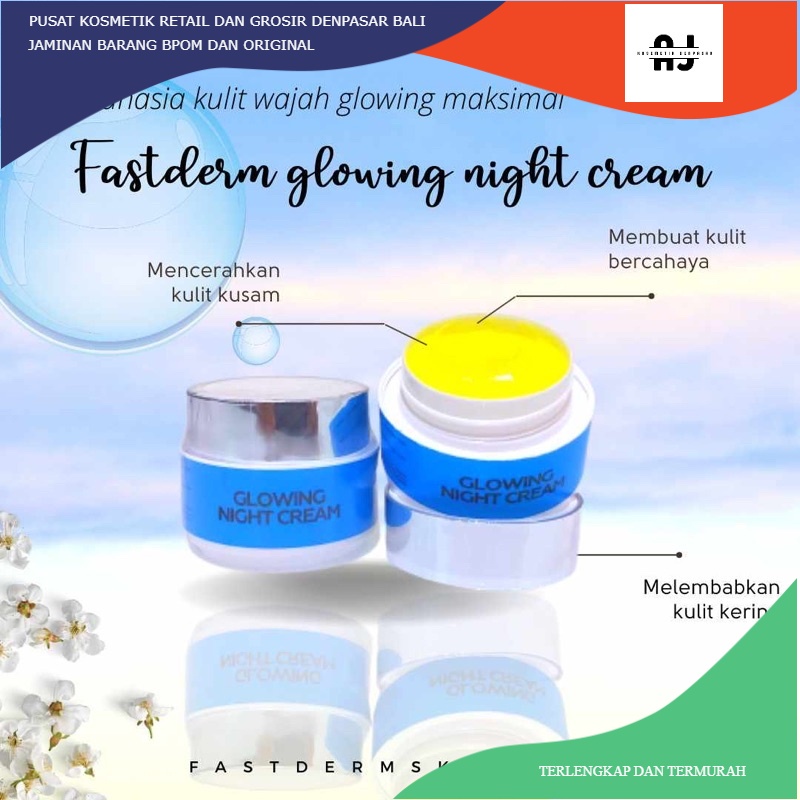 Fastderm Glowing Night Cream / Cream Malam Fast Derm Express / Original