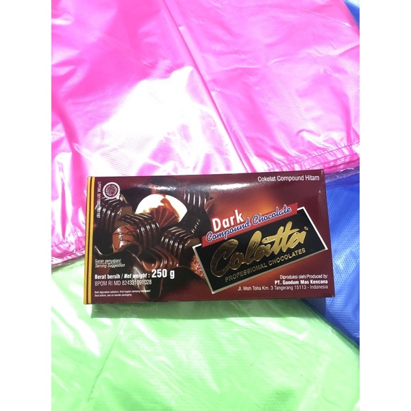 

colatta dark/coklat batang 250gram/coklat premium/colata dark/compound chocolate