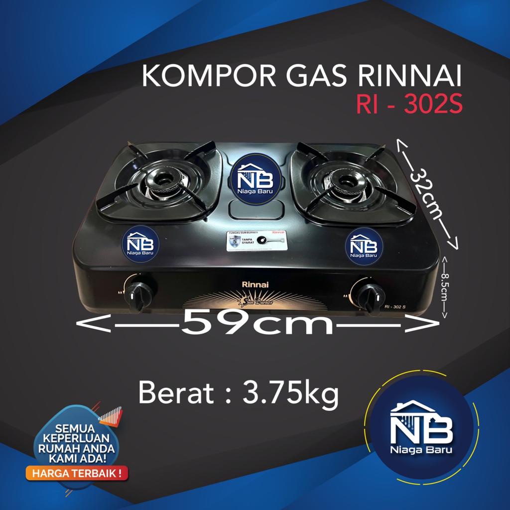 Kompor Gas Rinnai 2 Tungku Ri 302 S Ri 302S