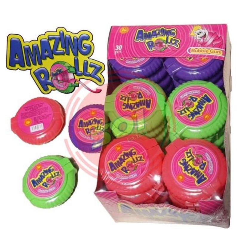 Permen Karet Amazing Roll Bublle Gum Per Pack 30pc