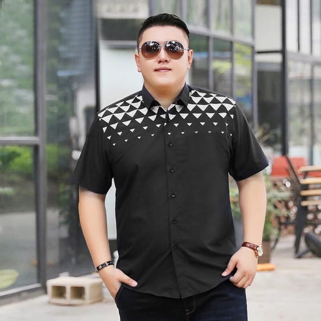 PSY-KEMEJA PRIA BIG NAVAJO HITAM