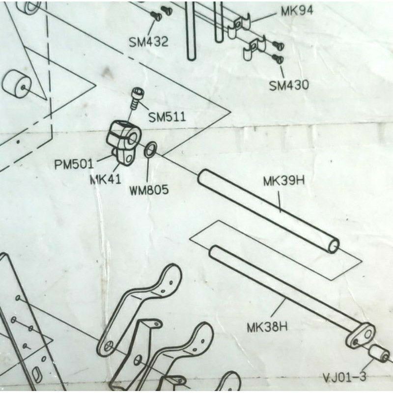 SM511 Asli Siruba Baut Engkol Tension Mesin Kam Siruba F007-D