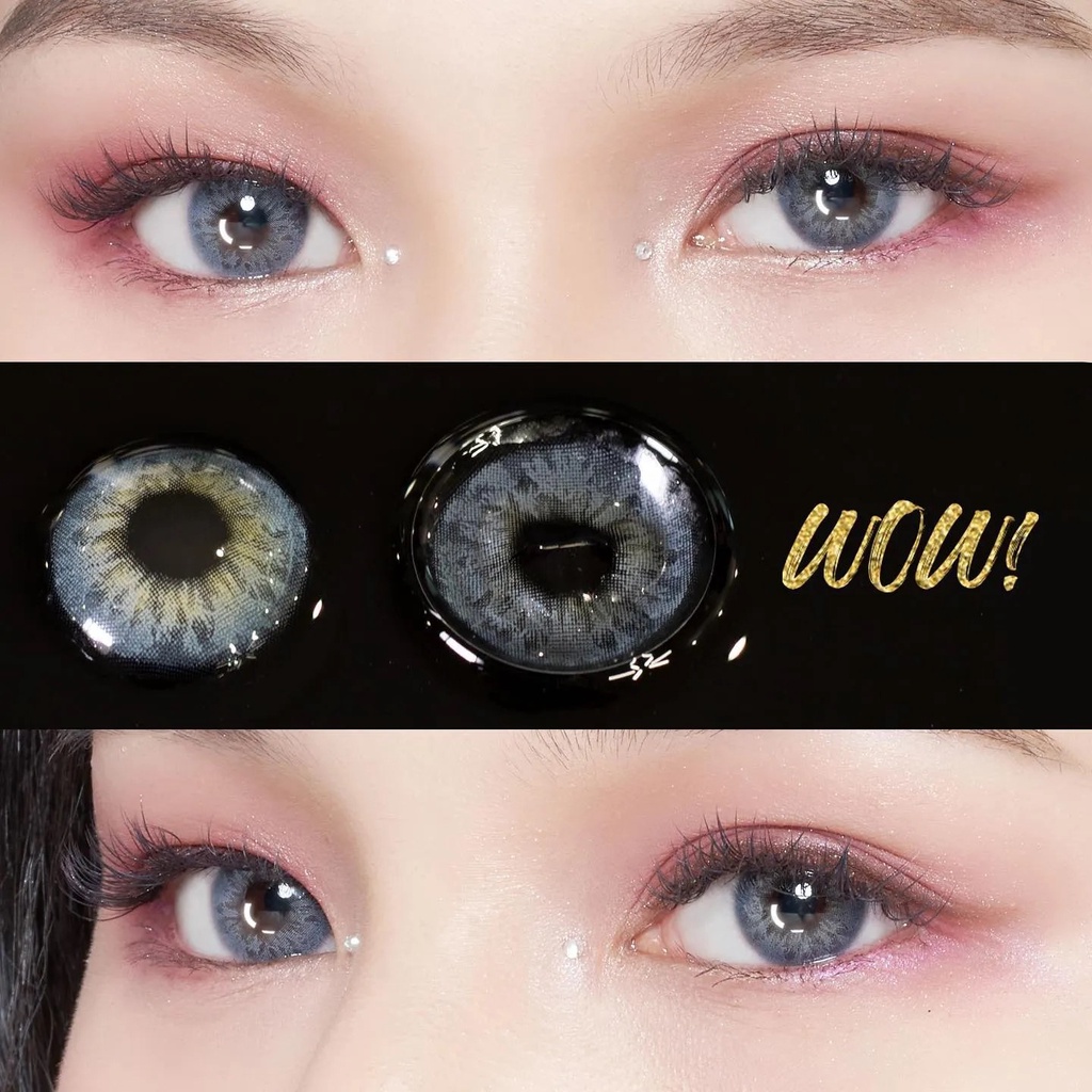 Softlens Warna Grey X2 Bio Minx Tersedia ukuran Minus