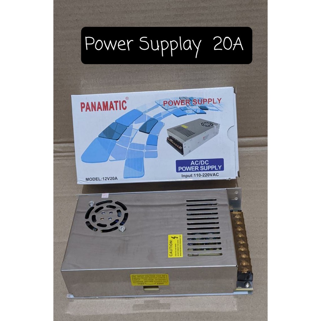 Adaptor Power Supply 12V 20A Jaring Murah Untuk CCTV | 12 Volt 20 Ampere Murni PS-12V20A-NB