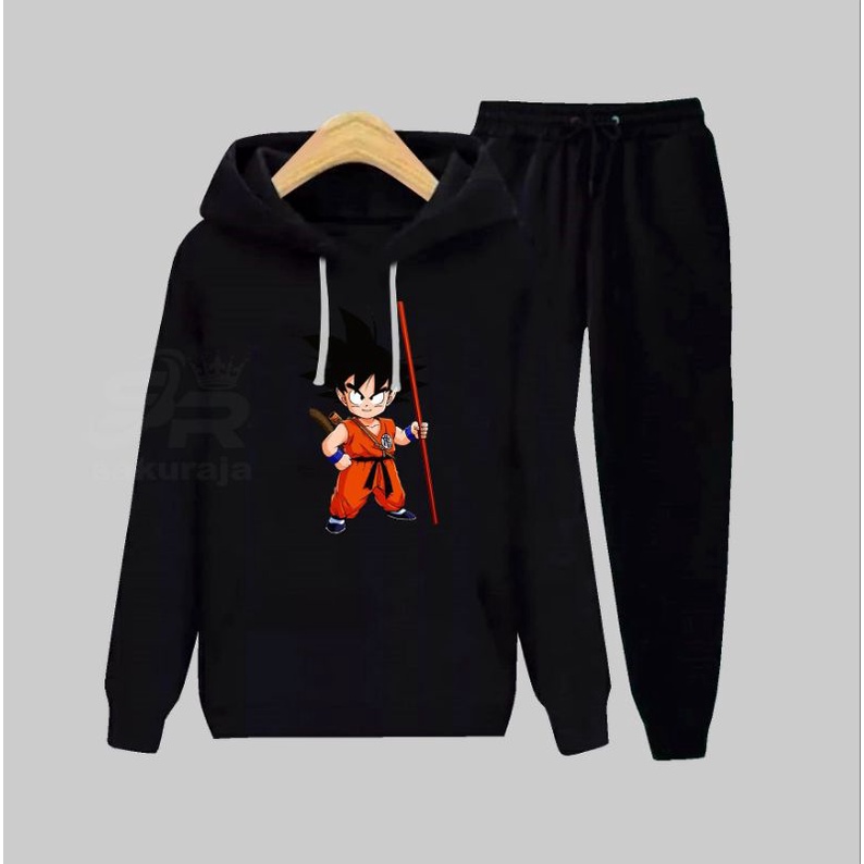 setelan hoodie celana panjang/setelan hoodie dragon ball/umur 3-17 tahun bisa COD